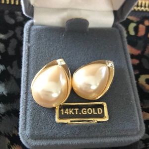 Earrings 14k diamonique